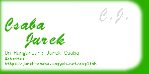 csaba jurek business card